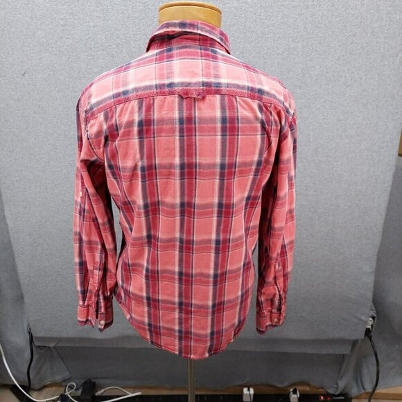 Urban Pipeline Mens Pink Plaid Long Sleeve Shirt Size Medium Surf Old School - Picture 7 of 9